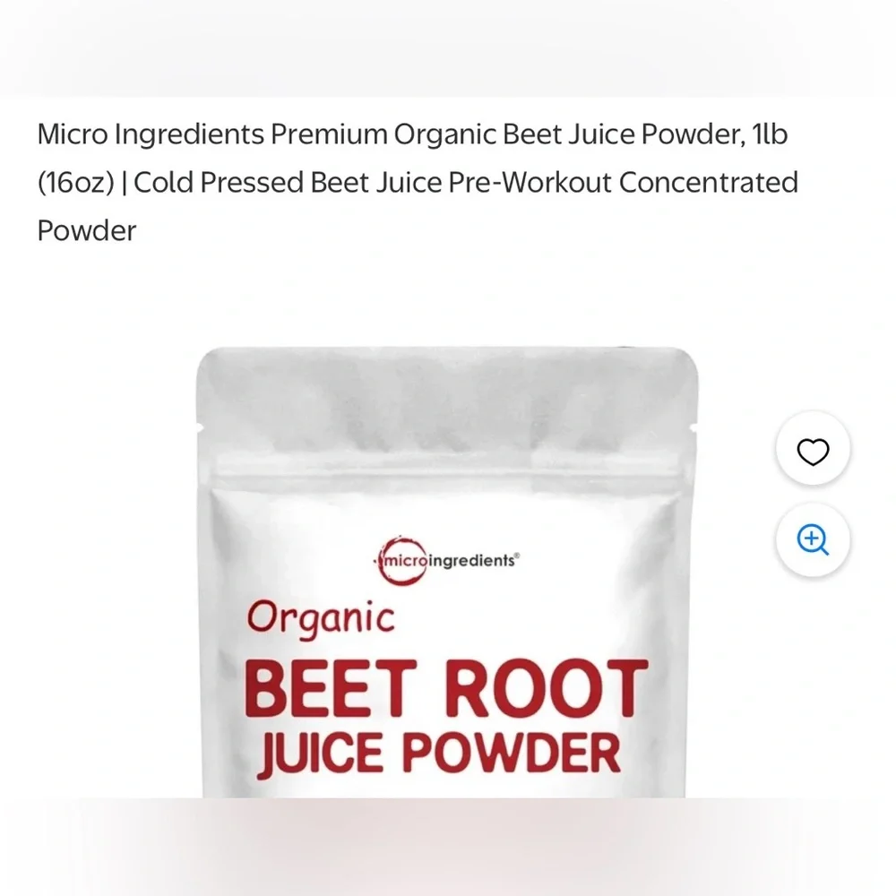 Pre-Workout Micro Ingredients Premium Organic Beet Juice Powder — 1lb - Picture 12 of 13